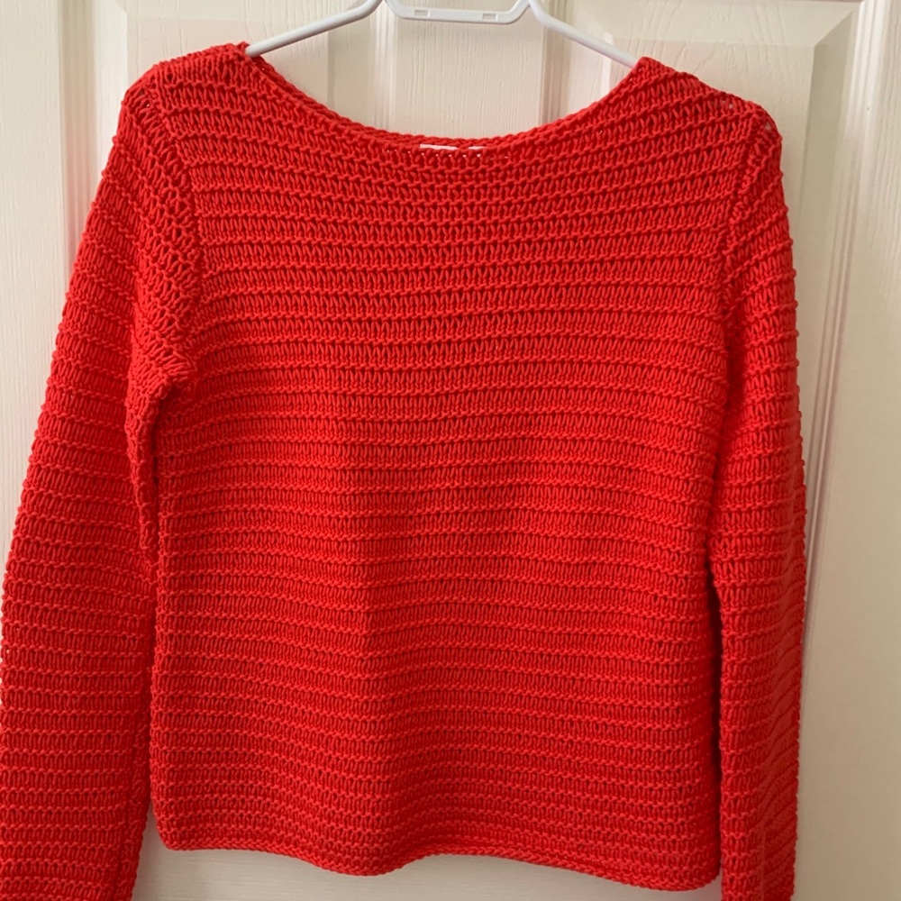 NWOT GAP Hot Coral Sweater XS